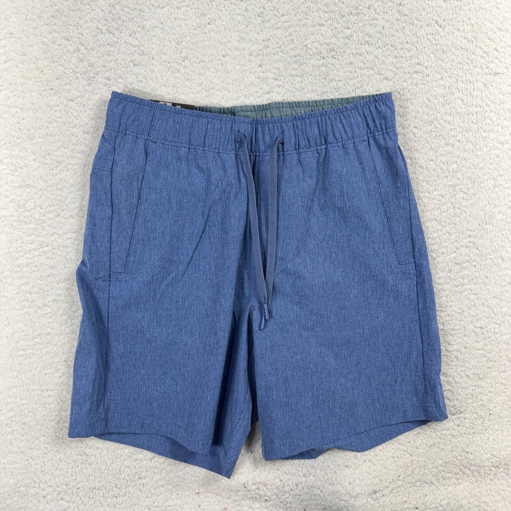 Eddie Bauer Mens UPF 50+ Water-Resistant Stretch Pull-On Shorts Blue Small NWT